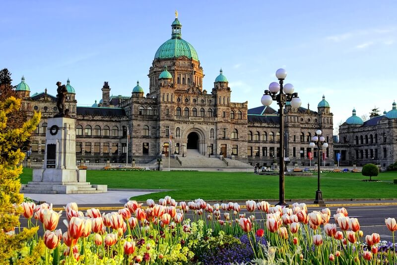 Victoria is Home to the British Columbia Parliament Buildings
