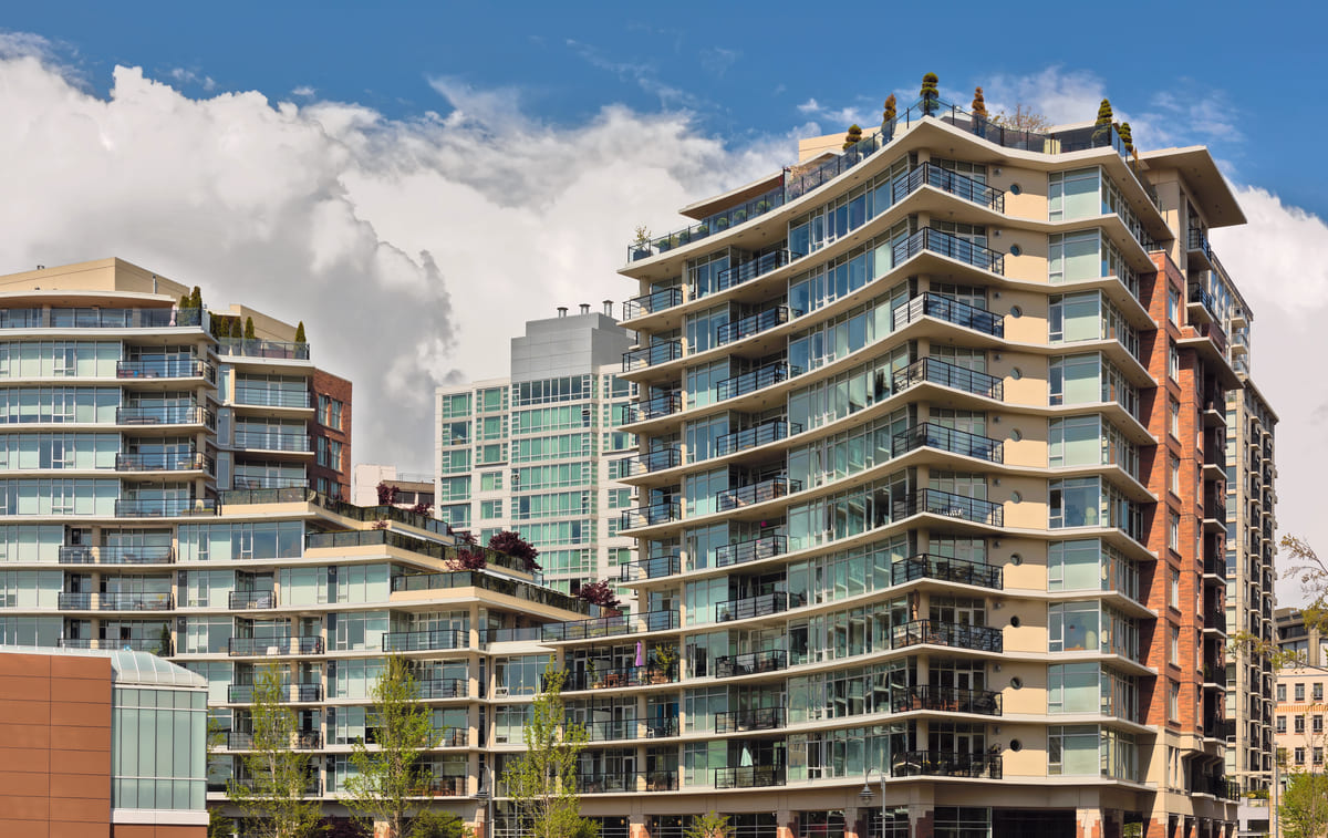 A condominium building in Victoria, BC.
